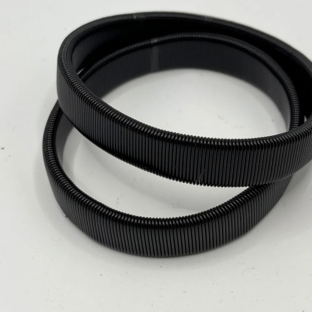 Set 2 Elastic Metal Bartender Men Durable Arm Band Sleeve Cuff Spring Bracelet